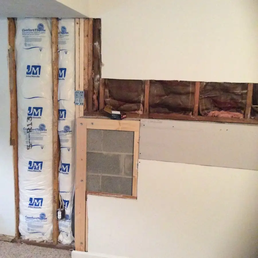 Wall insulation replacement during Basement Flood Cleanup in Anacortes